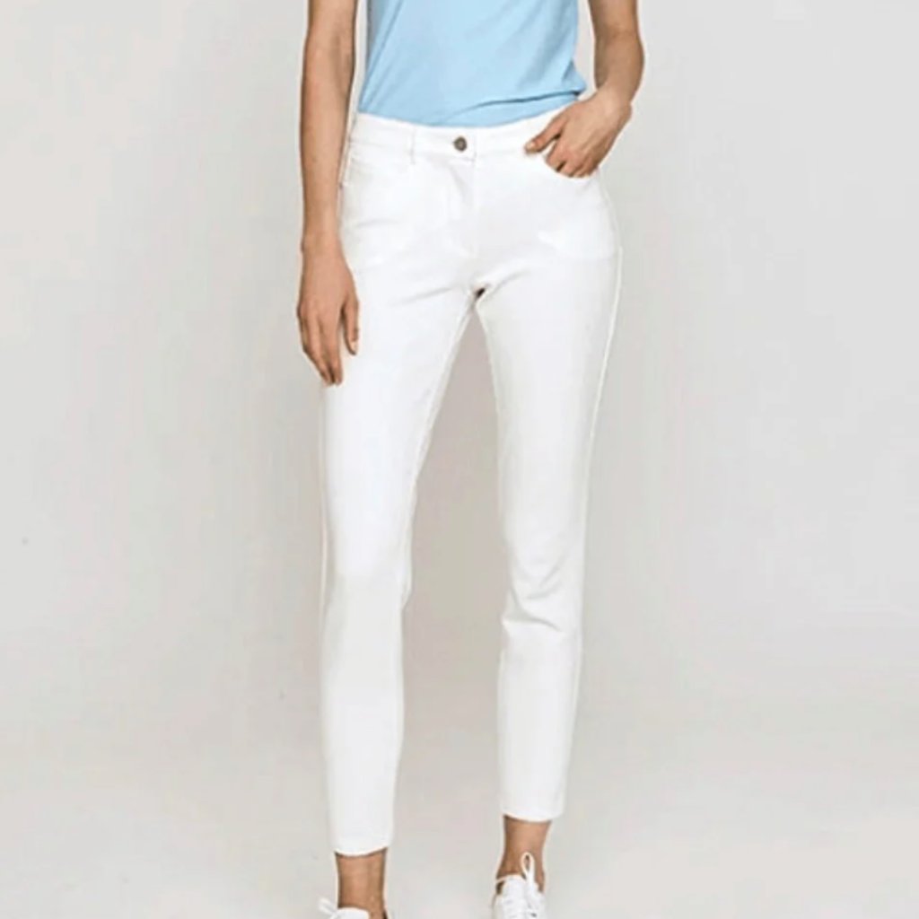 Movetes Eliza Double Knit Power Sculpt Stretch Tailored 5-Pocket Pant